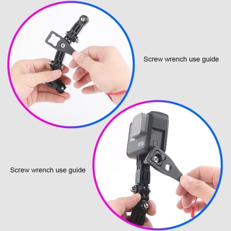 Set di supporti fissi adesivi con braccio multi-snodo per casco da ciclismo con gancio a J e adattatore e vite per DJI Osmo Action, GoPro HERO10 Black /9 Black / HERO8 Black /7 /6 /5 /5 Session /4 Session /4 /3+ /3 /2 /1, Xiaoyi e altre action camera  ...