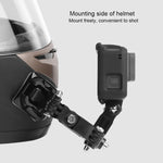 Set di supporti fissi adesivi con braccio multi-snodo per casco da ciclismo con gancio a J e adattatore e vite per DJI Osmo Action, GoPro HERO10 Black /9 Black / HERO8 Black /7 /6 /5 /5 Session /4 Session /4 /3+ /3 /2 /1, Xiaoyi e altre action camera  ...