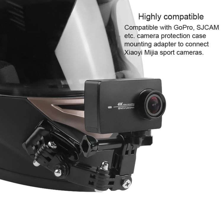 Set di supporti fissi adesivi con braccio multi-snodo per casco da ciclismo con gancio a J e adattatore e vite per DJI Osmo Action, GoPro HERO10 Black /9 Black / HERO8 Black /7 /6 /5 /5 Session /4 Session /4 /3+ /3 /2 /1, Xiaoyi e altre action camera  ...