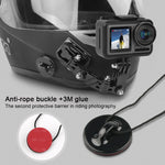 Set di supporti fissi adesivi con braccio multi-snodo per casco da ciclismo con gancio a J e adattatore e vite per DJI Osmo Action, GoPro HERO10 Black /9 Black / HERO8 Black /7 /6 /5 /5 Session /4 Session /4 /3+ /3 /2 /1, Xiaoyi e altre action camera  ...