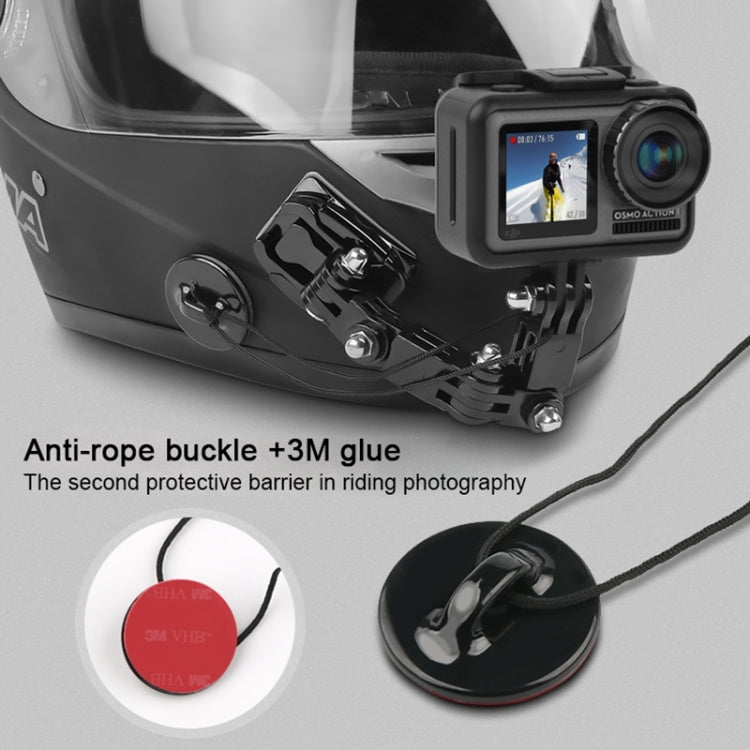 Set di supporti fissi adesivi con braccio multi-snodo per casco da ciclismo con gancio a J e adattatore e vite per DJI Osmo Action, GoPro HERO10 Black /9 Black / HERO8 Black /7 /6 /5 /5 Session /4 Session /4 /3+ /3 /2 /1, Xiaoyi e altre action camera  ...