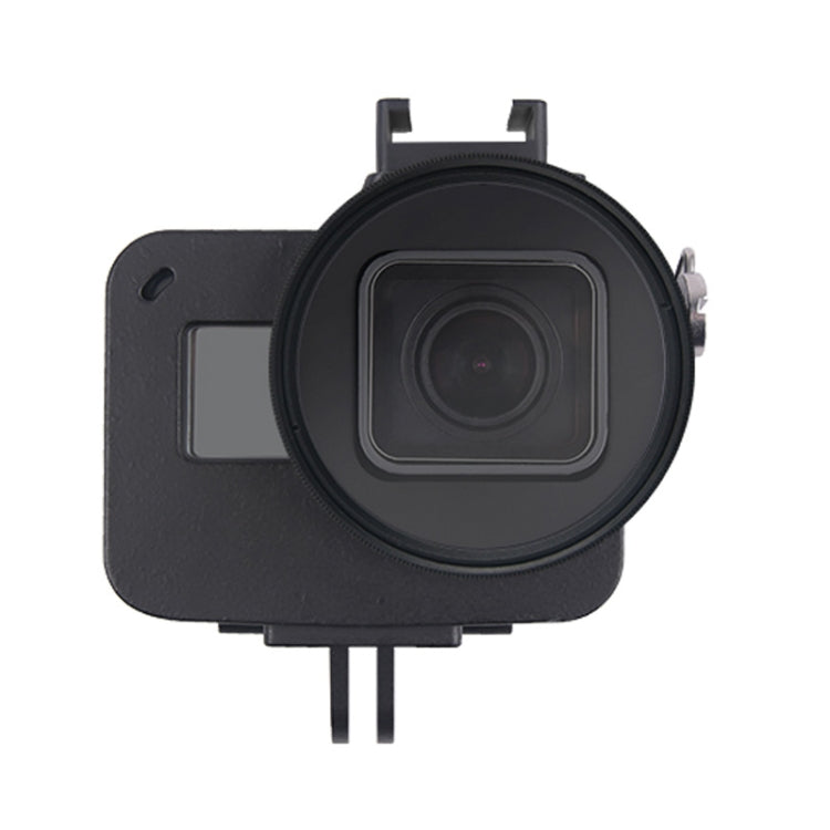Guscio dell'alloggiamento Gabbia protettiva in lega di alluminio CNC con telaio assicurativo e lente UV da 52 mm per GoPro HERO7 Black /6 /5, 52mm UV Black, 52mm UV Blue, 52mm UV Red