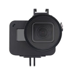 Guscio dell'alloggiamento Gabbia protettiva in lega di alluminio CNC con telaio assicurativo e lente UV da 52 mm per GoPro HERO7 Black /6 /5, 52mm UV Black, 52mm UV Blue, 52mm UV Red