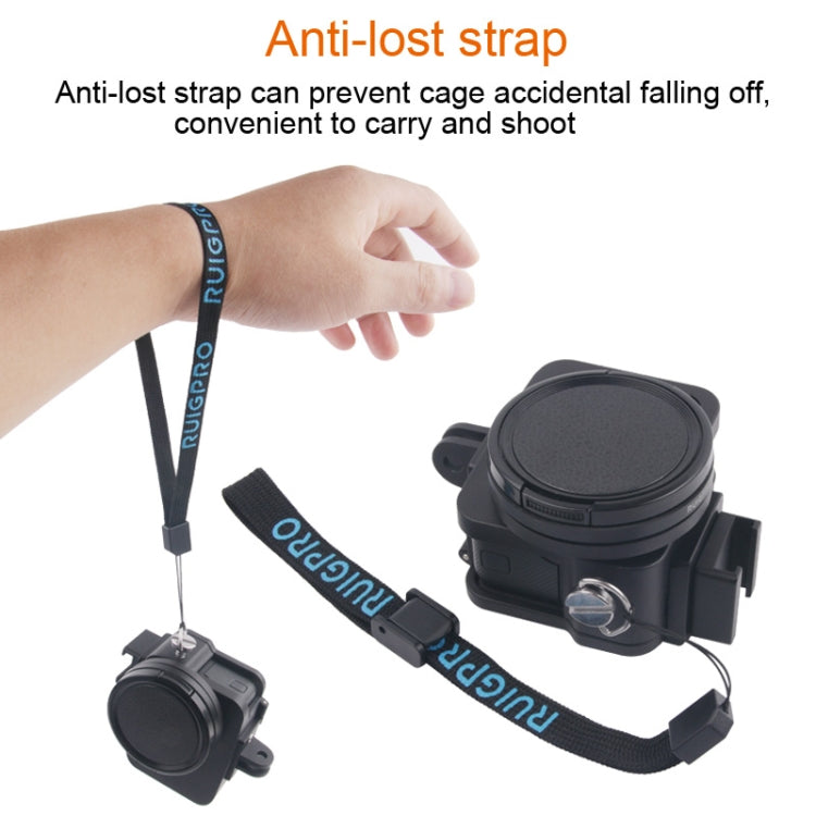 Guscio dell'alloggiamento Gabbia protettiva in lega di alluminio CNC con telaio assicurativo e lente UV da 52 mm per GoPro HERO7 Black /6 /5, 52mm UV Black, 52mm UV Blue, 52mm UV Red