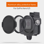 Guscio dell'alloggiamento Gabbia protettiva in lega di alluminio CNC con telaio assicurativo e lente UV da 52 mm per GoPro HERO7 Black /6 /5, 52mm UV Black, 52mm UV Blue, 52mm UV Red