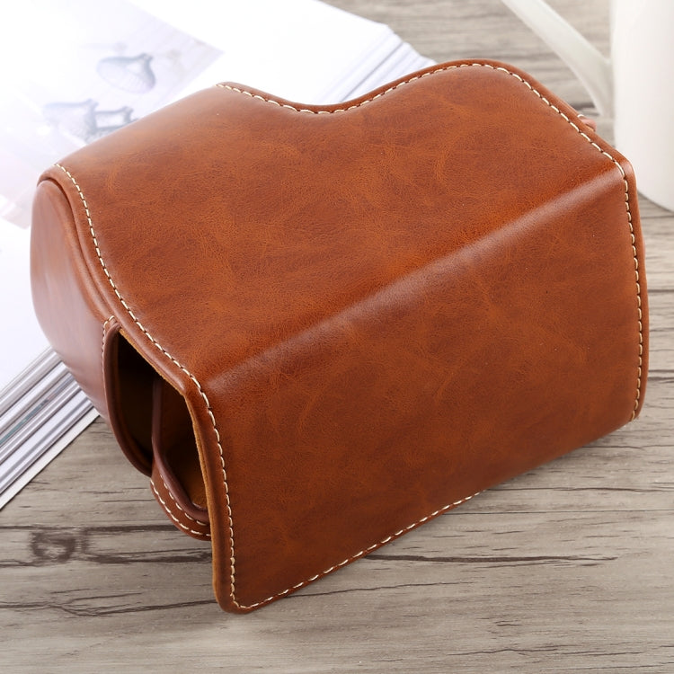 Custodia in pelle PU per fotocamera per tutto il corpo con cinturino per Sony A6300, For Sony A6300