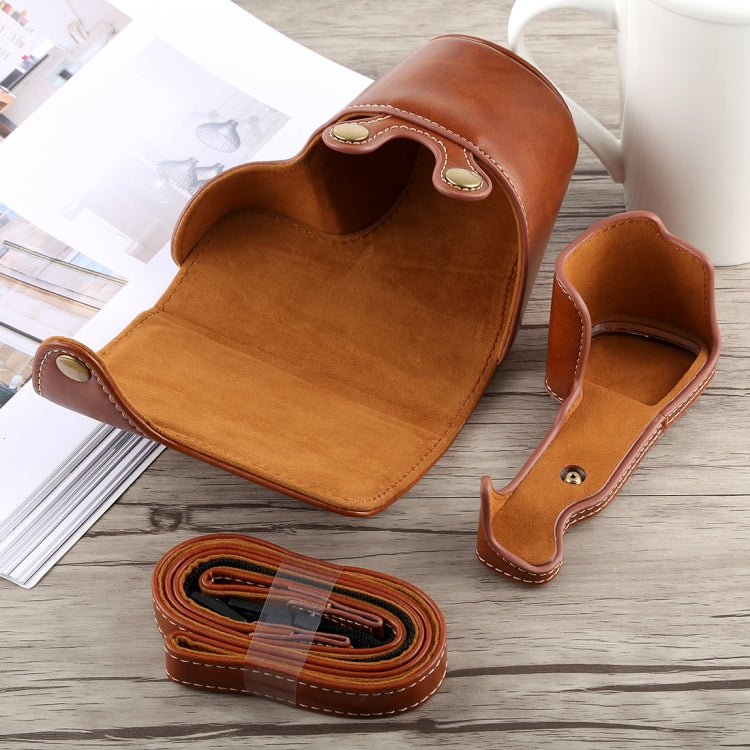 Custodia in pelle PU per fotocamera per tutto il corpo con cinturino per Sony A6300, For Sony A6300