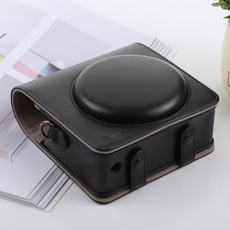 Borsa custodia in pelle PU per fotocamera full body stile retrò con cinturino per FUJIFILM instax SQUARE SQ6, For FUJI SQ6