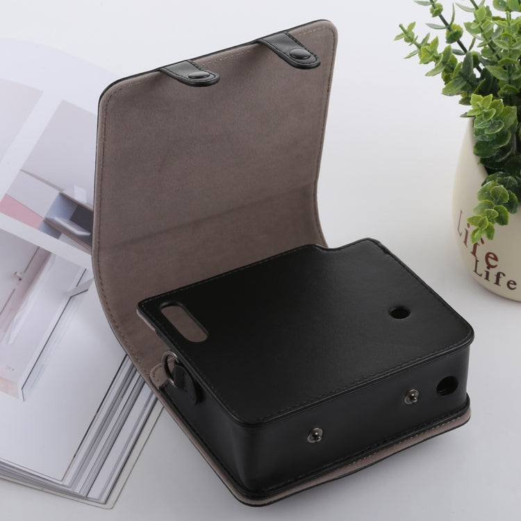 Borsa custodia in pelle PU per fotocamera full body stile retrò con cinturino per FUJIFILM instax SQUARE SQ6, For FUJI SQ6