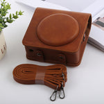 Borsa custodia in pelle PU per fotocamera full body stile retrò con cinturino per FUJIFILM instax SQUARE SQ6, For FUJI SQ6