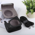 Custodia in pelle PU per fotocamera full body stile retrò con cinturino per FUJIFILM instax mini 9 / mini 8+ / mini 8, For FUJI  mini 9, For FUJI mini 9