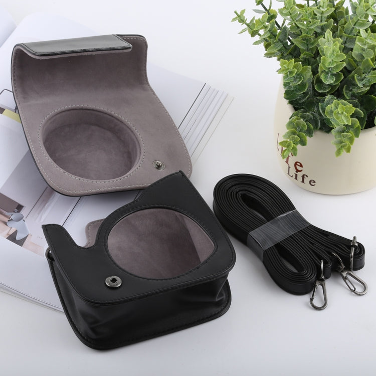 Custodia in pelle PU per fotocamera full body stile retrò con cinturino per FUJIFILM instax mini 9 / mini 8+ / mini 8, For FUJI  mini 9, For FUJI mini 9
