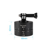 Adattatore per testa treppiede stabilizzatore time lapse con rotazione automatica a 360 gradi per GoPro, 60 Minutes