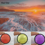 Filtro obiettivo JUNESTAR professionale 7 in 1 da 37 mm (CPL + UV + ND4 + rosso + giallo + FLD / viola) e cappuccio protettivo per GoPro HERO4 / 3+ / 3 Sport Action Camera, 7 in 1