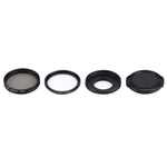 JUNESTAR Filtro obiettivo professionale 4 in 1 da 40,5 mm (CPL + UV) e custodia impermeabile, anello adattatore e cappuccio protettivo per GoPro HERO4 / 3+ / 3 Sport Action Camera, 4 in 1 40.5mm Lens