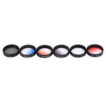 Filtro obiettivo JUNESTAR professionale 6 in 1 da 34 mm (CPL + UV + rosso graduale + arancione graduale + blu graduale + grigio graduale) per DJI Phantom 3 e 4
