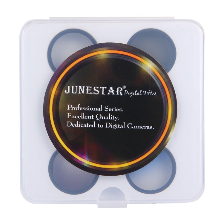 Filtro obiettivo JUNESTAR professionale 6 in 1 da 34 mm (CPL + UV + rosso graduale + arancione graduale + blu graduale + grigio graduale) per DJI Phantom 3 e 4