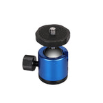 Mini testa a sfera panoramica in metallo con rotazione di 360 gradi per DSLR e fotocamere digitali, Black, Blue, Red
