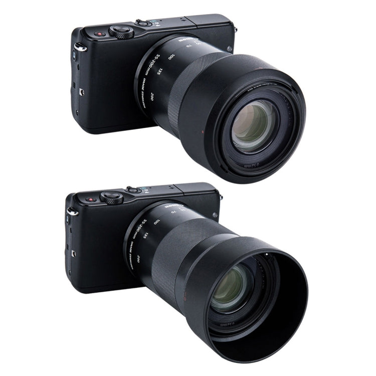 Paraluce per paraluce ET54-B per obiettivo Canon EF-M 55-200mm STM, ET54-B
