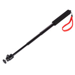 Selfie Stick universale a 360 gradi con corda rossa per Gopro, cellulare, fotocamere compatte con foro filettato da 1/4, lunghezza: 210 mm-525 mm, Length: 21-52cm