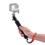 Selfie Stick universale a 360 gradi con corda rossa per Gopro, cellulare, fotocamere compatte con foro filettato da 1/4, lunghezza: 210 mm-525 mm, Length: 21-52cm