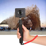 Selfie Stick universale a 360 gradi con corda rossa per Gopro, cellulare, fotocamere compatte con foro filettato da 1/4, lunghezza: 210 mm-525 mm, Length: 21-52cm