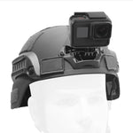 Supporto per selfie per casco in lega di alluminio GP193 per GoPro HERO 1/2/3/3+/4/5 Sessione/6/7, Xiaoyi e fotocamera sportiva 4K di seconda generazione, GP193