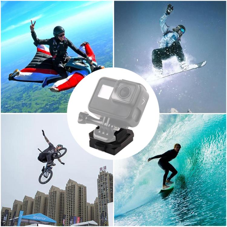 Supporto per selfie per casco in lega di alluminio GP193 per GoPro HERO 1/2/3/3+/4/5 Sessione/6/7, Xiaoyi e fotocamera sportiva 4K di seconda generazione, GP193