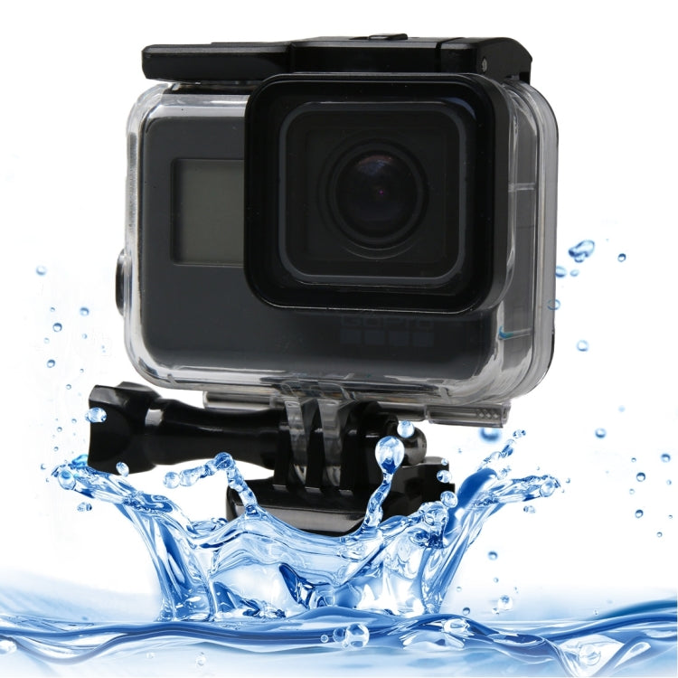 Per GoPro HERO6 /5 Nero Custodia subacquea impermeabile da 60 m Custodia subacquea con touch screen Sportello posteriore e filtro / Fibbia Supporto di base e vite, non è necessario smontare l'obiettivo, 60m Waterproof