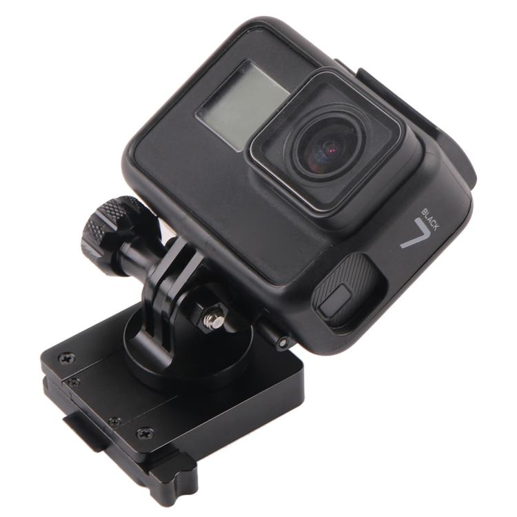 Supporto in alluminio GP244-B per GoPro Hero11 Black / HERO10 Black /9 Black /8 Black /7 /6 /5 /5 Session /4 Session /4 /3+ /3 /2 /1, DJI Osmo Action e altre action camera eBase di montaggio NVG, GP244-B