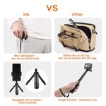 Mini treppiede fisso multifunzionale GP446 per GoPro Hero11 Black / HERO10 Black /9 Black /8 Black /7 /6 /5 /5 Session /4 Session /4 /3+ /3 /2 /1, DJI Osmo Action e altre action cam, GP446 (Black), GP446 (Grey), GP446 (Blue), GP446 (Red)