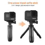 Mini treppiede fisso multifunzionale GP446 per GoPro Hero11 Black / HERO10 Black /9 Black /8 Black /7 /6 /5 /5 Session /4 Session /4 /3+ /3 /2 /1, DJI Osmo Action e altre action cam, GP446 (Black), GP446 (Grey), GP446 (Blue), GP446 (Red)