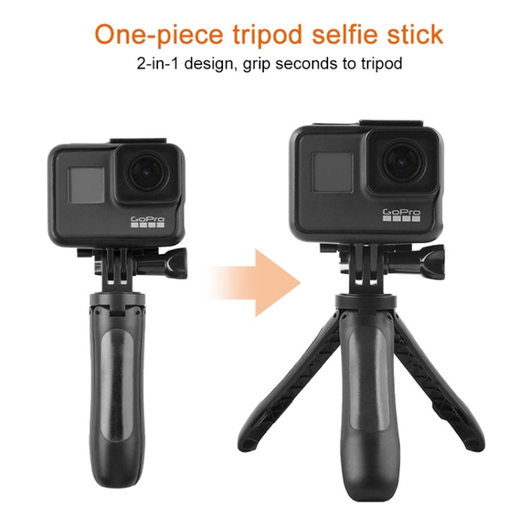 Mini treppiede fisso multifunzionale GP446 per GoPro Hero11 Black / HERO10 Black /9 Black /8 Black /7 /6 /5 /5 Session /4 Session /4 /3+ /3 /2 /1, DJI Osmo Action e altre action cam, GP446 (Black), GP446 (Grey), GP446 (Blue), GP446 (Red)