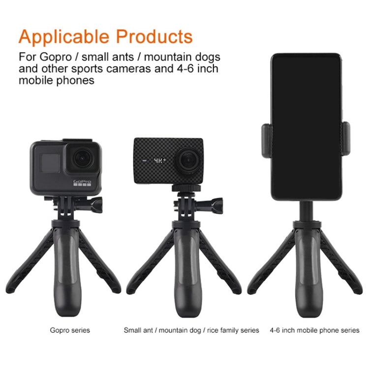 Mini treppiede fisso multifunzionale GP446 per GoPro Hero11 Black / HERO10 Black /9 Black /8 Black /7 /6 /5 /5 Session /4 Session /4 /3+ /3 /2 /1, DJI Osmo Action e altre action cam, GP446 (Black), GP446 (Grey), GP446 (Blue), GP446 (Red)