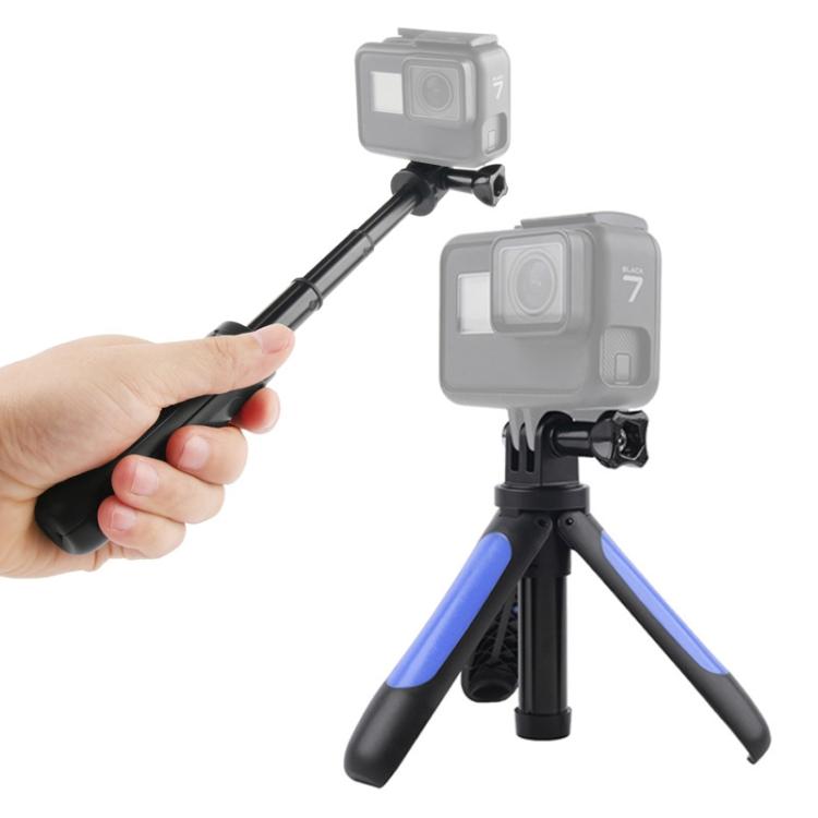 Mini treppiede fisso multifunzionale GP446 per GoPro Hero11 Black / HERO10 Black /9 Black /8 Black /7 /6 /5 /5 Session /4 Session /4 /3+ /3 /2 /1, DJI Osmo Action e altre action cam, GP446 (Black), GP446 (Grey), GP446 (Blue), GP446 (Red)