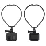 Staffa di ripresa fissa per collo fotocamera GP458 per GoPro Hero11 Black / HERO10 Black /9 Black /8 Black /7 /6 /5 /5 Session /4 Session /4 /3+ /3 /2 /1, DJI Osmo Action e altre action cam
