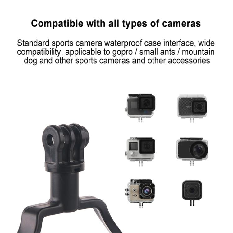 Staffa di ripresa fissa per collo fotocamera GP458 per GoPro Hero11 Black / HERO10 Black /9 Black /8 Black /7 /6 /5 /5 Session /4 Session /4 /3+ /3 /2 /1, DJI Osmo Action e altre action cam