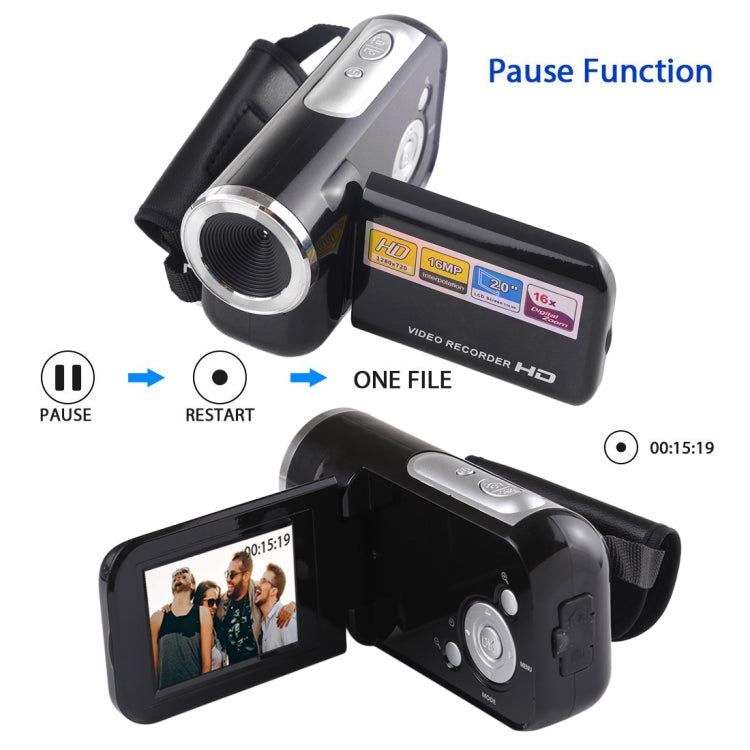 1280x720P HD 16X Digital Zoom 16.0MP Digital Video Camera with 2.0 inch LCD Screen