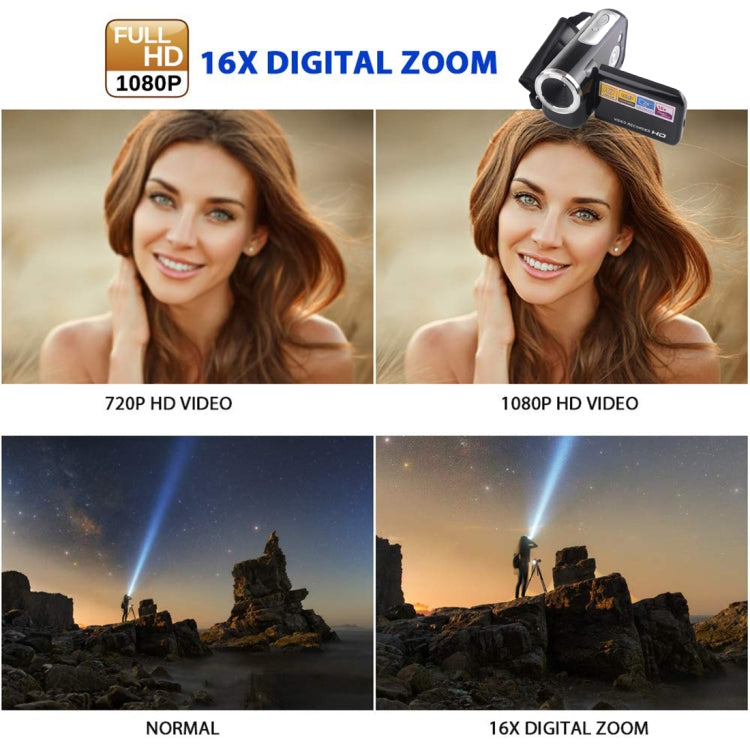 Videocamera digitale HD 1280x720P con zoom digitale 16X