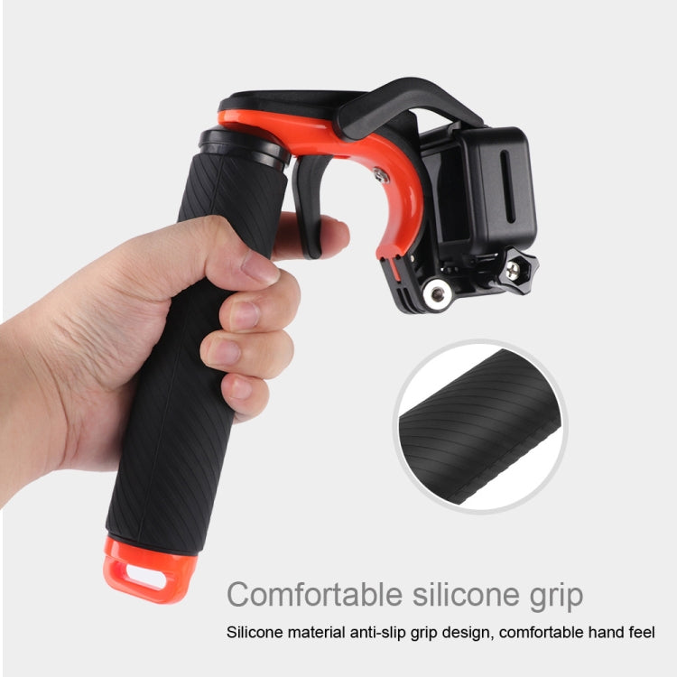 Grilletto dell'otturatore + Stick di galleggiamento per immersione con impugnatura galleggiante con cinturino regolabile anti-smarrimento, vite e chiave per DJI Osmo Action, Shutter Trigger+Hand Grip