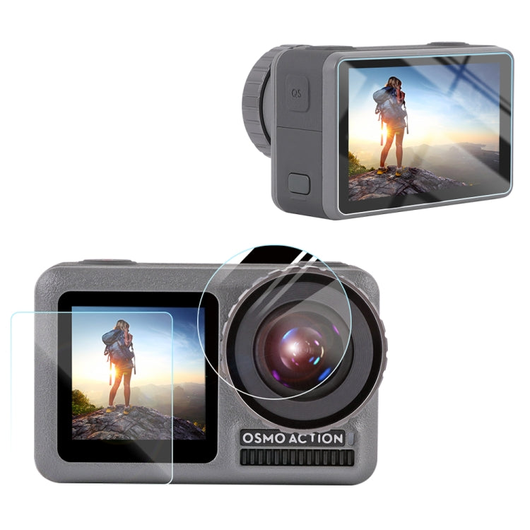 Per DJI Osmo Action 3-in-1 Obiettivo Display LCD anteriore e posteriore Pellicola protettiva HD, For DJI Osmo Action