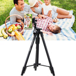 YUNTENG VCT-5208RM Supporto per treppiede con gamba in lega di alluminio e magnesio con telecomando Bluetooth, testa per treppiede e morsetto per telefono per fotocamera reflex e smartphone, altezza: 125 cm, VCT-5208