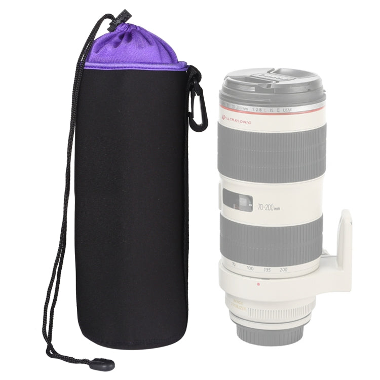 Borsa per obiettivo fotocamera reflex Borsa per obiettivo singolo micro Borsa per bile interna per obiettivo Custodia protettiva impermeabile più ispessimento in velluto, Diametro: 10 cm, Altezza: 25 cm, Diameter: 10cm, Height: 25cm