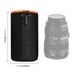 Borsa per obiettivo fotocamera reflex Borsa per obiettivo singolo micro Borsa per bile interna per obiettivo Custodia protettiva impermeabile più ispessimento in velluto, Diametro: 10 cm, Altezza: 18 cm, Diameter: 10cm, Height: 18cm