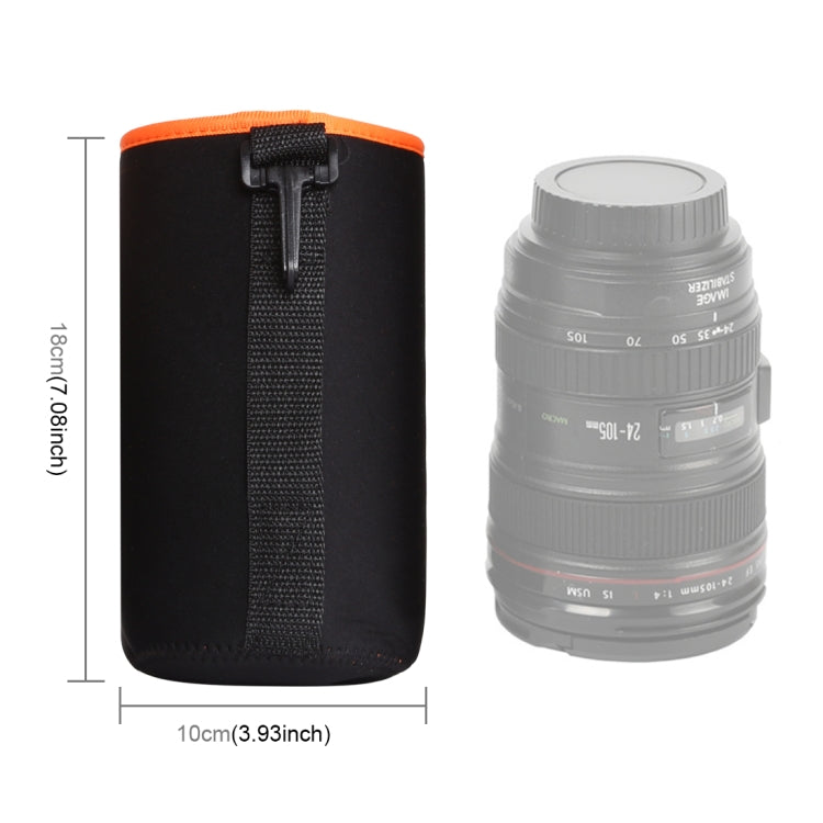 Borsa per obiettivo fotocamera reflex Borsa per obiettivo singolo micro Borsa per bile interna per obiettivo Custodia protettiva impermeabile più ispessimento in velluto, Diametro: 10 cm, Altezza: 18 cm, Diameter: 10cm, Height: 18cm