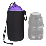 Borsa per obiettivo fotocamera reflex Borsa per obiettivo singolo micro Borsa per bile interna per obiettivo Custodia protettiva impermeabile più ispessimento in velluto, Diametro: 10 cm, Altezza: 18 cm, Diameter: 10cm, Height: 18cm