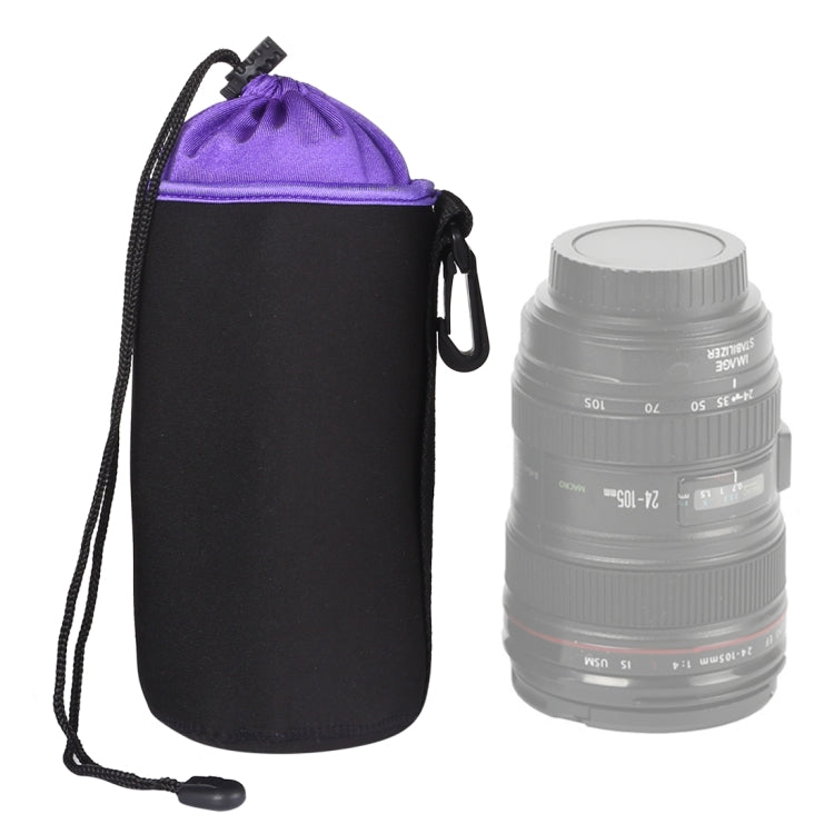 Borsa per obiettivo fotocamera reflex Borsa per obiettivo singolo micro Borsa per bile interna per obiettivo Custodia protettiva impermeabile più ispessimento in velluto, Diametro: 10 cm, Altezza: 18 cm, Diameter: 10cm, Height: 18cm