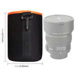 Borsa per obiettivo fotocamera reflex Borsa per obiettivo singolo micro Borsa interna per bile Custodia protettiva impermeabile più ispessimento in velluto, Diametro: 10 cm, Altezza: 14 cm, Diameter: 10cm, Height: 14cm