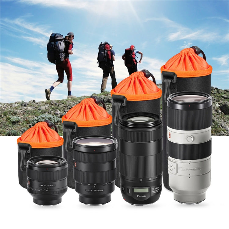 Borsa per obiettivo fotocamera reflex Borsa per obiettivo singolo micro Borsa interna per bile Custodia protettiva impermeabile più ispessimento in velluto, Diametro: 10 cm, Altezza: 14 cm, Diameter: 10cm, Height: 14cm