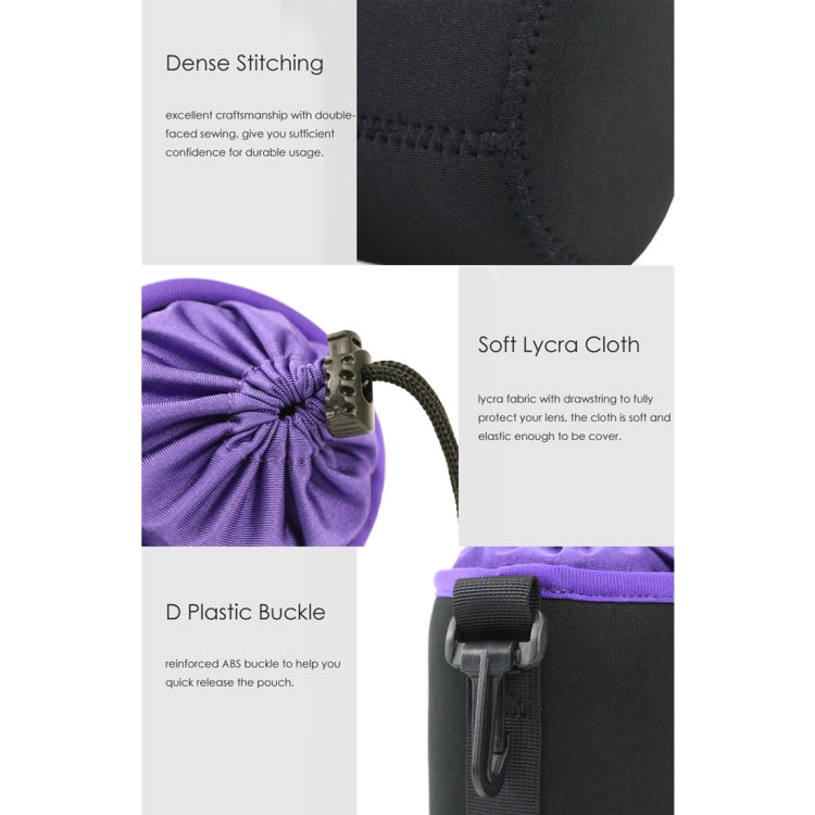 Borsa per obiettivo fotocamera reflex Borsa per obiettivo singolo micro Borsa per bile interna per obiettivo Custodia protettiva impermeabile più ispessimento in velluto, diametro: 8,5 cm, altezza: 10 cm, Diameter: 8.5cm, Height: 10cm